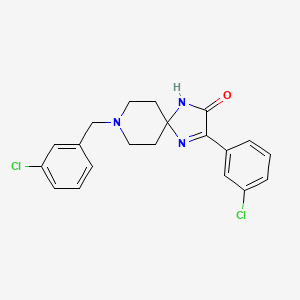 molecular formula C20H19Cl2N3O B2370473 3-(3-CHLOROPHENYL)-8-[(3-CHLOROPHENYL)METHYL]-1,4,8-TRIAZASPIRO[4.5]DEC-3-EN-2-ONE CAS No. 1216802-74-2