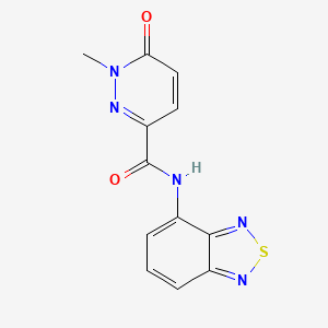 molecular formula C12H9N5O2S B2370483 N-(benzo[c][1,2,5]thiadiazol-4-yl)-1-methyl-6-oxo-1,6-dihydropyridazine-3-carboxamide CAS No. 1219911-51-9