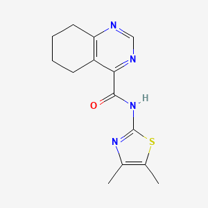 molecular formula C14H16N4OS B2370493 N-(4,5-Dimethyl-1,3-thiazol-2-yl)-5,6,7,8-tetrahydroquinazoline-4-carboxamide CAS No. 2415556-16-8