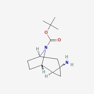 molecular formula C13H22N2O2 B2370502 Tert-butyl (1S,2S,4S,6R)-4-amino-9-azatricyclo[4.2.1.02,4]nonane-9-carboxylate CAS No. 2287239-08-9