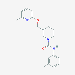molecular formula C20H25N3O2 B2370548 N-(3-Methylphenyl)-3-[(6-methylpyridin-2-yl)oxymethyl]piperidine-1-carboxamide CAS No. 2380060-63-7