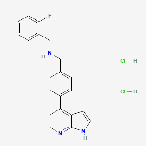 molecular formula C21H20Cl2FN3 B2370549 OXA-06 hydrochloride CAS No. 1825455-91-1