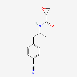 molecular formula C13H14N2O2 B2370572 N-[1-(4-Cyanophenyl)propan-2-yl]oxirane-2-carboxamide CAS No. 2411223-92-0