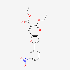 molecular formula C18H17NO7 B2370603 Diethyl {[5-(3-nitrophenyl)-2-furyl]methylene}malonate CAS No. 302821-51-8