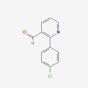 molecular formula C12H8ClNO B2370636 2-(4-Chlorophenyl)nicotinaldehyde CAS No. 885950-19-6