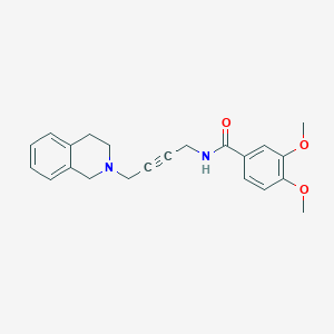 molecular formula C22H24N2O3 B2370688 N-(4-(3,4-dihydroisoquinolin-2(1H)-yl)but-2-yn-1-yl)-3,4-dimethoxybenzamide CAS No. 1351589-31-5
