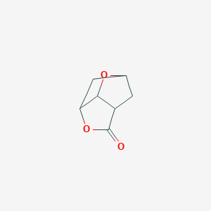 molecular formula C7H8O3 B2370703 4,8-Dioxatricyclo[4.2.1.0,3,7]nonan-5-one CAS No. 6712-83-0