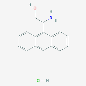 molecular formula C16H16ClNO B2370727 2-Amino-2-(anthracen-9-yl)ethan-1-ol hydrochloride CAS No. 874912-76-2