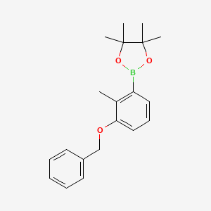 molecular formula C20H25BO3 B2370741 3-Benzyloxy-2-methylphenylboronic acid pinacol ester CAS No. 2377606-95-4
