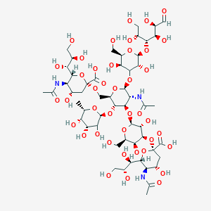 molecular formula C54H89N3O41 B237075 Disialyllacto-N-fucopentaose II CAS No. 127783-55-5