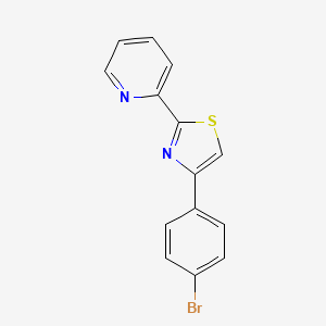 molecular formula C14H9BrN2S B2370750 4-(4-Bromophenyl)-2-(pyridin-2-yl)thiazole CAS No. 912900-96-0