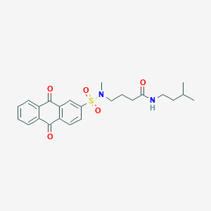molecular formula C24H28N2O5S B2370766 N-isopentyl-4-(N-methyl-9,10-dioxo-9,10-dihydroanthracene-2-sulfonamido)butanamide CAS No. 941924-62-5