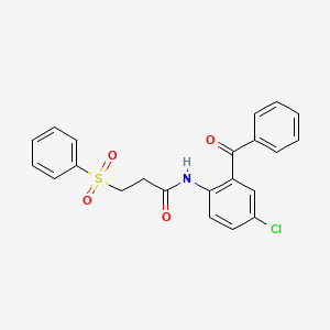 molecular formula C22H18ClNO4S B2370793 N-(2-benzoyl-4-chlorophenyl)-3-(phenylsulfonyl)propanamide CAS No. 868676-16-8