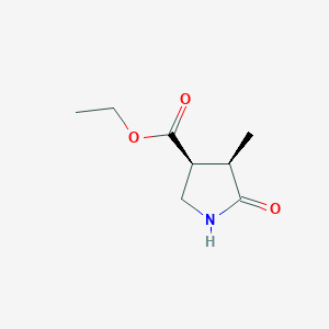molecular formula C8H13NO3 B2370798 Ethyl (3S,4R)-4-methyl-5-oxopyrrolidine-3-carboxylate CAS No. 2309433-10-9