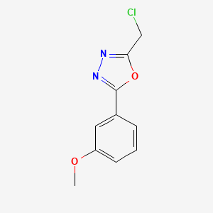 molecular formula C10H9ClN2O2 B2370857 2-(Chloromethyl)-5-(3-methoxyphenyl)-1,3,4-oxadiazole CAS No. 36770-18-0