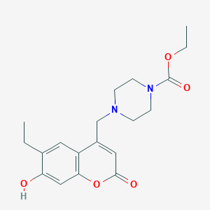 molecular formula C19H24N2O5 B2370859 ethyl 4-[(6-ethyl-7-hydroxy-2-oxo-2H-chromen-4-yl)methyl]piperazine-1-carboxylate CAS No. 896821-93-5