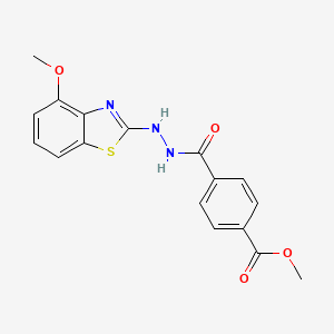 B2370865 Methyl 4-(2-(4-methoxybenzo[d]thiazol-2-yl)hydrazinecarbonyl)benzoate CAS No. 851978-38-6