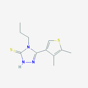 molecular formula C11H15N3S2 B2370873 5-(4,5-dimethylthien-3-yl)-4-propyl-4H-1,2,4-triazole-3-thiol CAS No. 847503-19-9