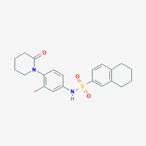 molecular formula C22H26N2O3S B2370878 N-[3-methyl-4-(2-oxopiperidin-1-yl)phenyl]-5,6,7,8-tetrahydronaphthalene-2-sulfonamide CAS No. 941873-76-3