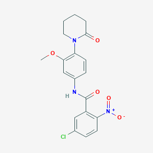 5-chloro-N-[3-methoxy-4-(2-oxopiperidin-1-yl)phenyl]-2-nitrobenzamide