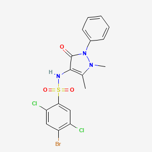 4-Bromo-2,5-dichloro-N-(1,5-dimethyl-3-oxo-2-phenylpyrazol-4-yl)benzenesulfonamide