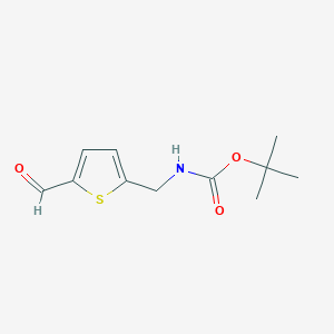 molecular formula C11H15NO3S B2370951 tert-Butyl N-[(5-formylthiophen-2-yl)methyl]carbamate CAS No. 1314538-74-3