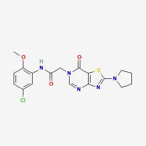 N-(5-chloro-2-methoxyphenyl)-2-(7-oxo-2-(pyrrolidin-1-yl)thiazolo[4,5-d]pyrimidin-6(7H)-yl)acetamide