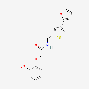 N-[[4-(Furan-2-yl)thiophen-2-yl]methyl]-2-(2-methoxyphenoxy)acetamide