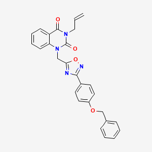 3-allyl-1-((3-(4-(benzyloxy)phenyl)-1,2,4-oxadiazol-5-yl)methyl)quinazoline-2,4(1H,3H)-dione