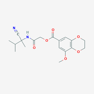 [(1-Cyano-1,2-dimethylpropyl)carbamoyl]methyl 8-methoxy-2,3-dihydro-1,4-benzodioxine-6-carboxylate