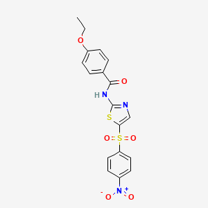 4-ethoxy-N-(5-((4-nitrophenyl)sulfonyl)thiazol-2-yl)benzamide