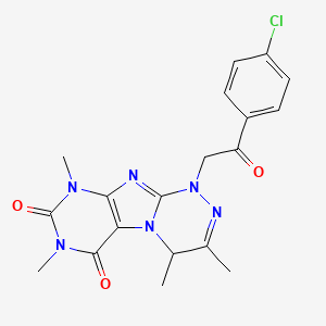 1-[2-(4-chlorophenyl)-2-oxoethyl]-3,4,7,9-tetramethyl-4H-purino[8,7-c][1,2,4]triazine-6,8-dione