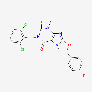 3-(2,6-dichlorobenzyl)-7-(4-fluorophenyl)-1-methyloxazolo[2,3-f]purine-2,4(1H,3H)-dione