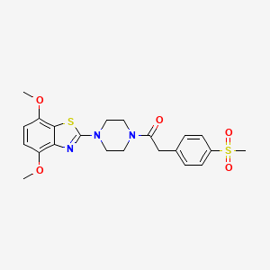 1-(4-(4,7-Dimethoxybenzo[d]thiazol-2-yl)piperazin-1-yl)-2-(4-(methylsulfonyl)phenyl)ethanone