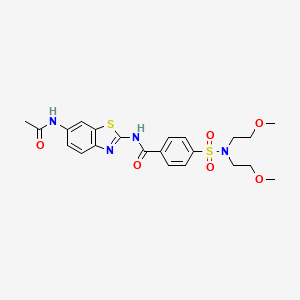 N-(6-acetamidobenzo[d]thiazol-2-yl)-4-(N,N-bis(2-methoxyethyl)sulfamoyl)benzamide