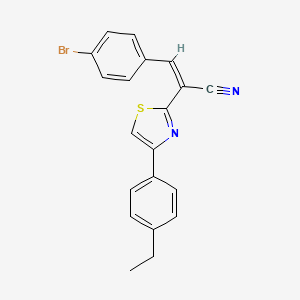 (Z)-3-(4-bromophenyl)-2-(4-(4-ethylphenyl)thiazol-2-yl)acrylonitrile