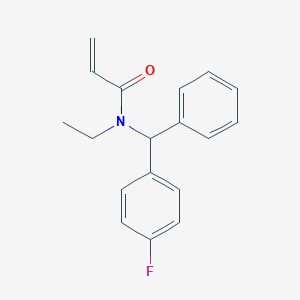molecular formula C18H18FNO B2370981 N-Ethyl-N-[(4-fluorophenyl)-phenylmethyl]prop-2-enamide CAS No. 2411248-35-4