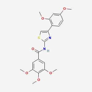 molecular formula C21H22N2O6S B2370984 N-[4-(2,4-dimethoxyphenyl)-1,3-thiazol-2-yl]-3,4,5-trimethoxybenzamide CAS No. 23111-16-2