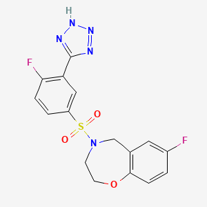 7-fluoro-4-((4-fluoro-3-(1H-tetrazol-5-yl)phenyl)sulfonyl)-2,3,4,5-tetrahydrobenzo[f][1,4]oxazepine