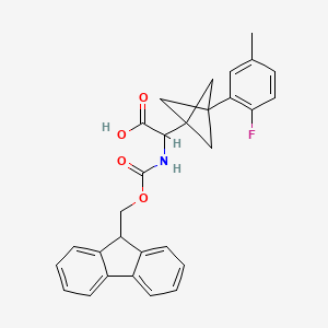 2-(9H-Fluoren-9-ylmethoxycarbonylamino)-2-[3-(2-fluoro-5-methylphenyl)-1-bicyclo[1.1.1]pentanyl]acetic acid