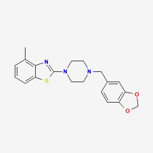 2-(4-(Benzo[d][1,3]dioxol-5-ylmethyl)piperazin-1-yl)-4-methylbenzo[d]thiazole