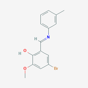 4-Bromo-2-methoxy-6-{[(3-methylphenyl)imino]methyl}benzenol