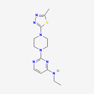 molecular formula C13H19N7S B2370992 N-Ethyl-2-[4-(5-methyl-1,3,4-thiadiazol-2-yl)piperazin-1-yl]pyrimidin-4-amine CAS No. 2415556-33-9