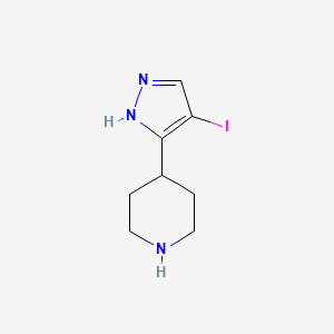 4-(4-Iodo-1H-pyrazol-3-yl)piperidine