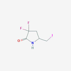 3,3-Difluoro-5-(iodomethyl)pyrrolidin-2-one