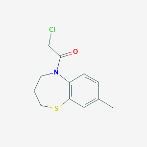 2-Chloro-1-(8-methyl-3,4-dihydro-2H-1,5-benzothiazepin-5-yl)ethanone