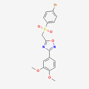 5-(((4-Bromophenyl)sulfonyl)methyl)-3-(3,4-dimethoxyphenyl)-1,2,4-oxadiazole