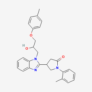4-{1-[2-hydroxy-3-(4-methylphenoxy)propyl]-1H-benzimidazol-2-yl}-1-(2-methylphenyl)pyrrolidin-2-one