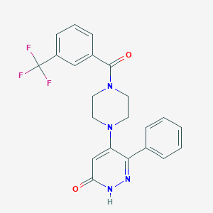 6-phenyl-5-{4-[3-(trifluoromethyl)benzoyl]piperazino}-3(2H)-pyridazinone