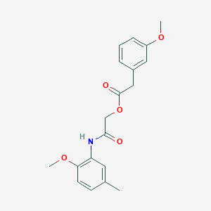 molecular formula C19H21NO5 B2371039 2-[(2-Methoxy-5-methylphenyl)amino]-2-oxoethyl (3-methoxyphenyl)acetate CAS No. 475237-30-0